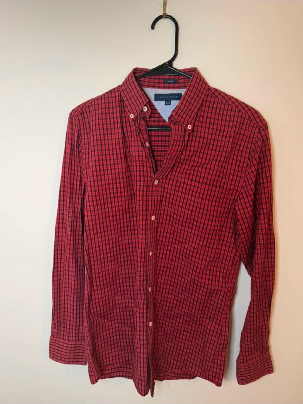 Tommy Hilfiger Red and Black Check‎ Button-Down Shirt